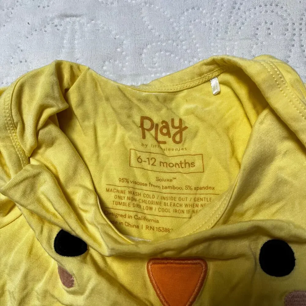 Little Sleepies Bamboo Chickie Bodysuit Size 6-12 months
